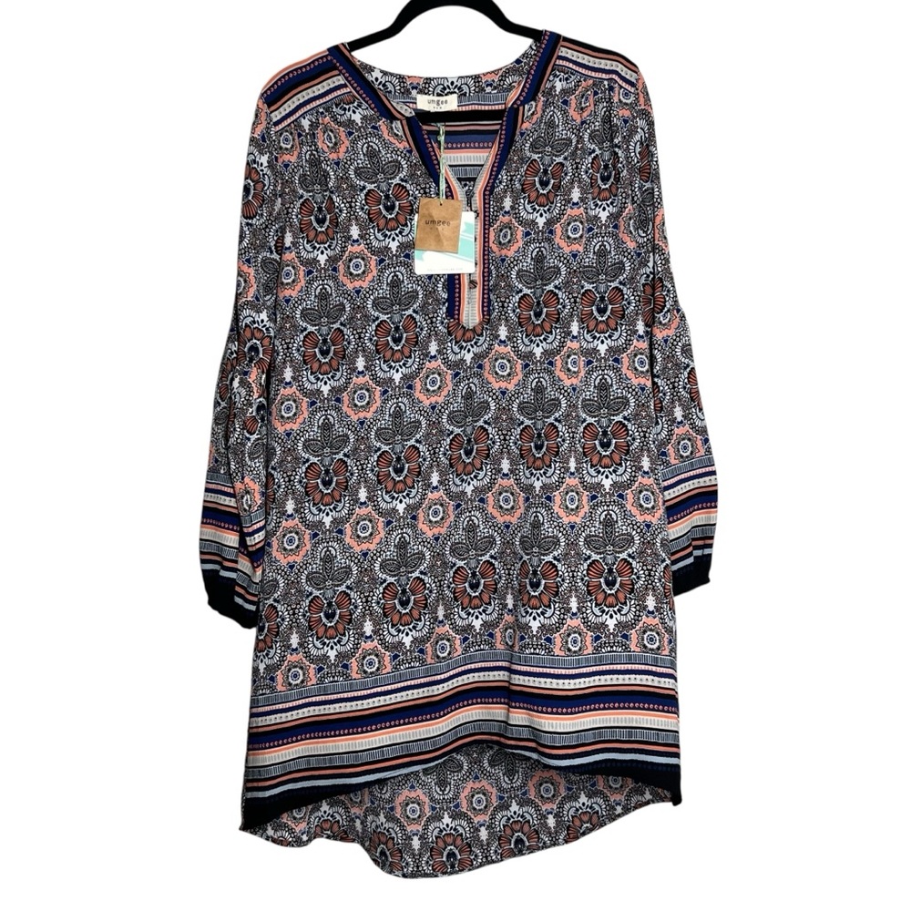 Umgee Multicolor Patterned Mini Dress - Picture 2 of 14